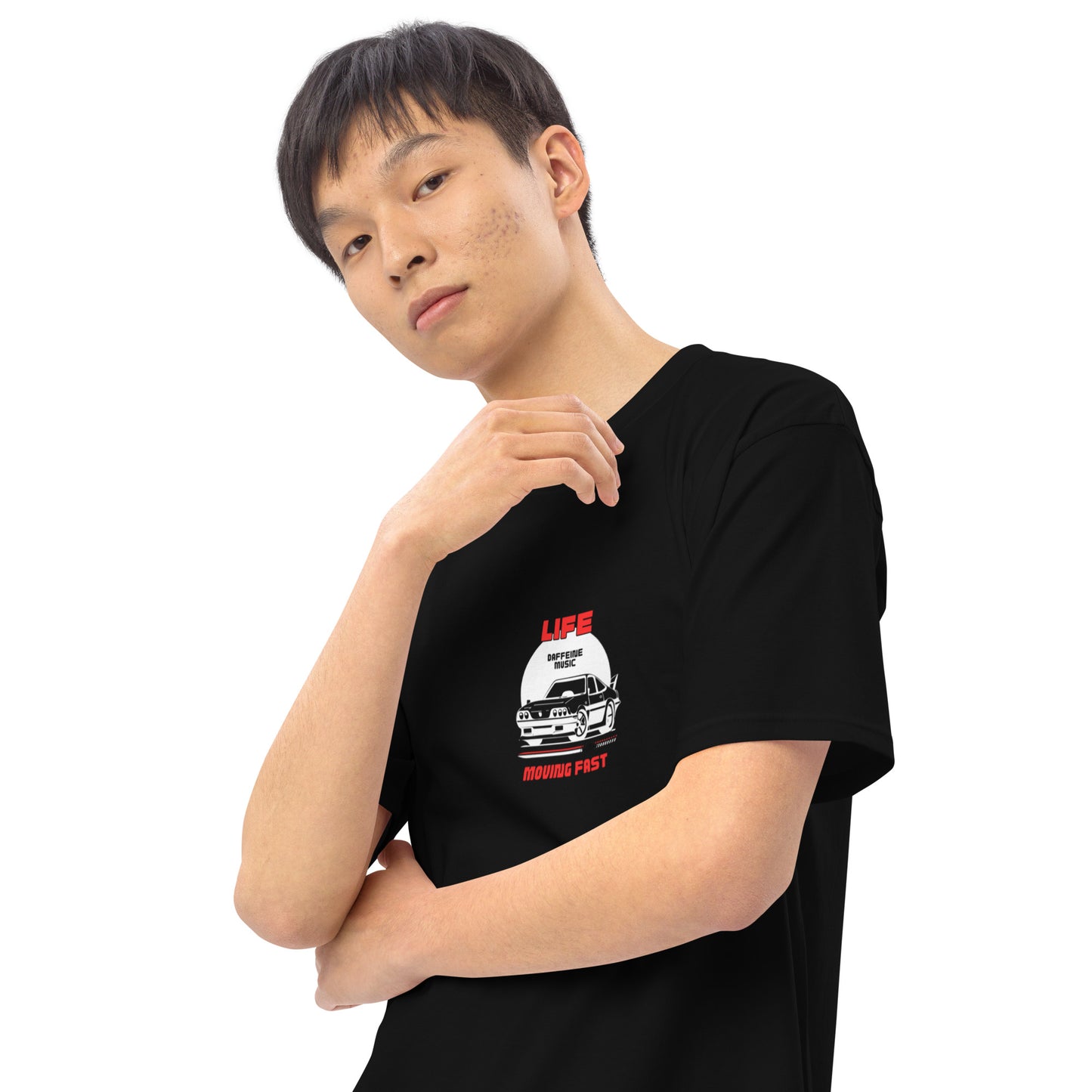 "Life Moving Fast" Retro Car T-shirt (B)