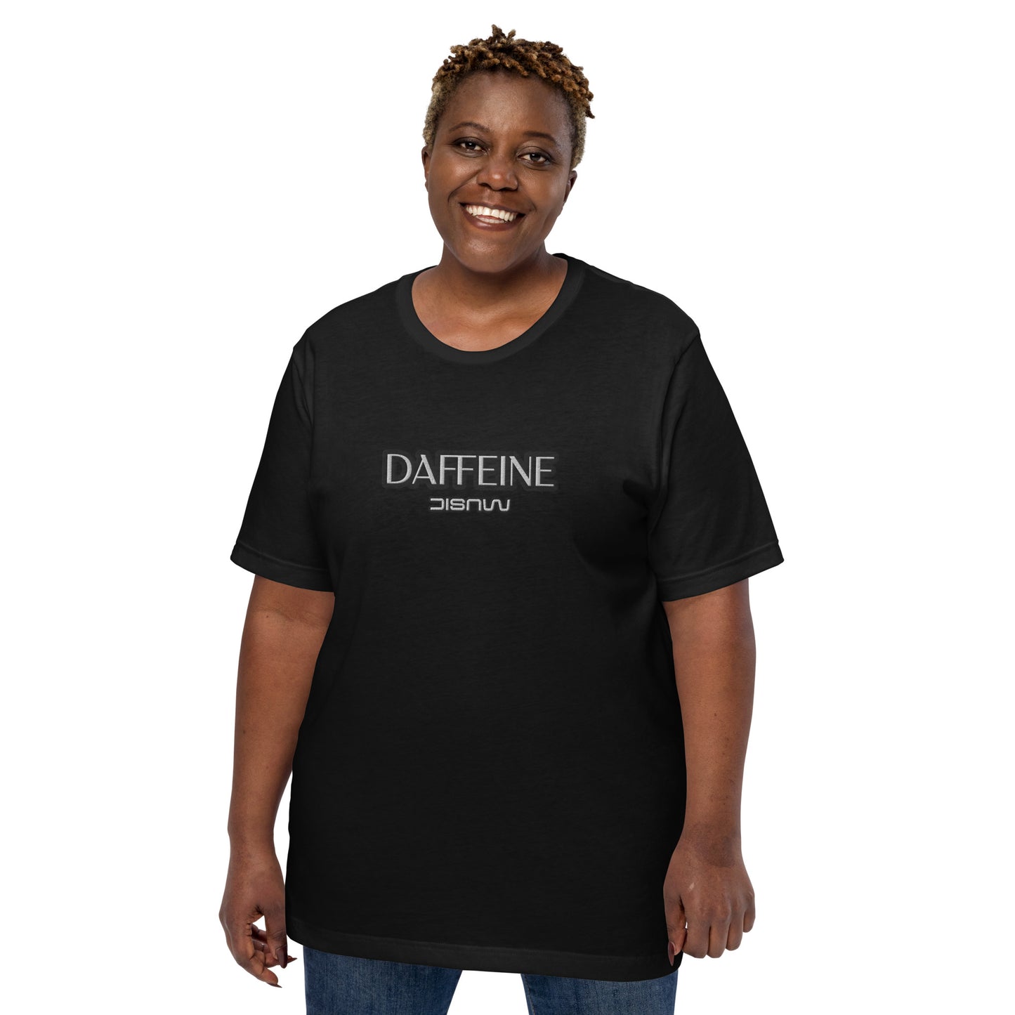"Daffeine Music" Embroidered Tee