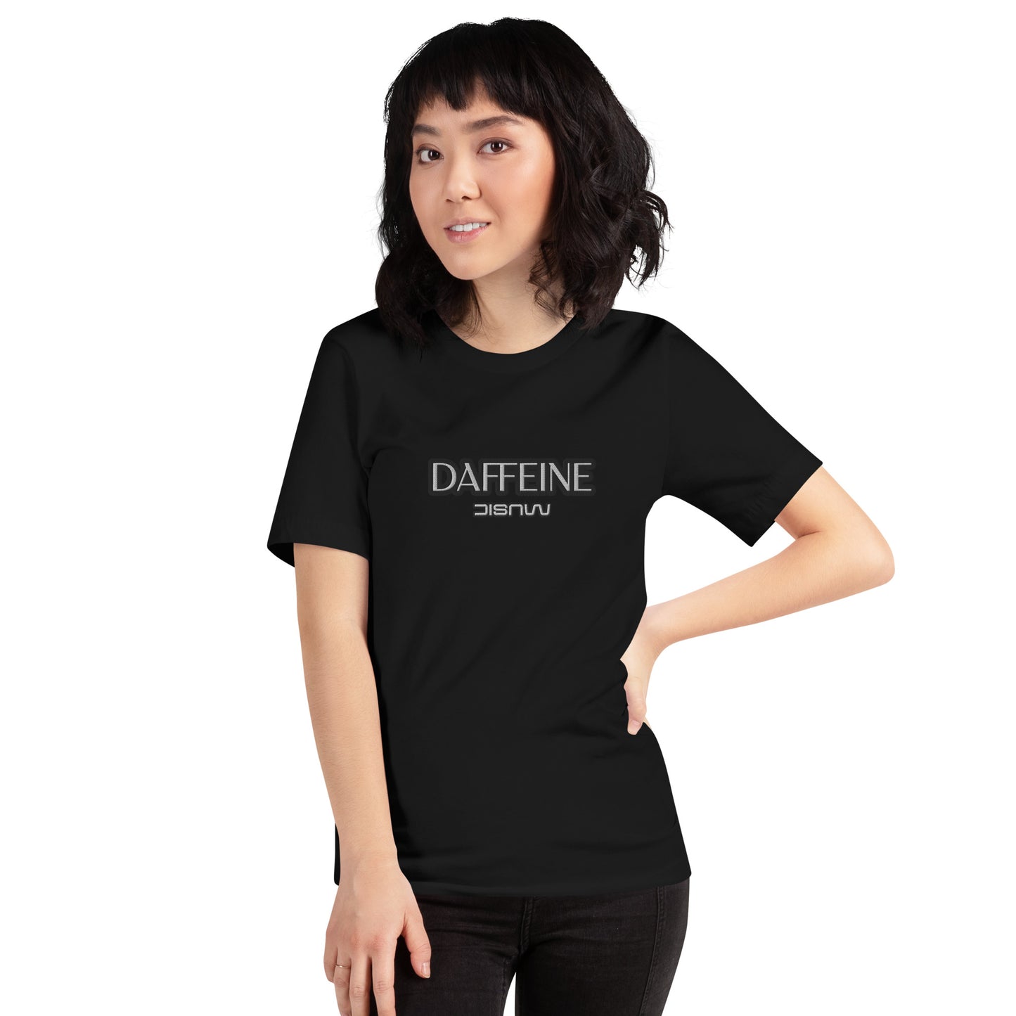 "Daffeine Music" Embroidered Tee