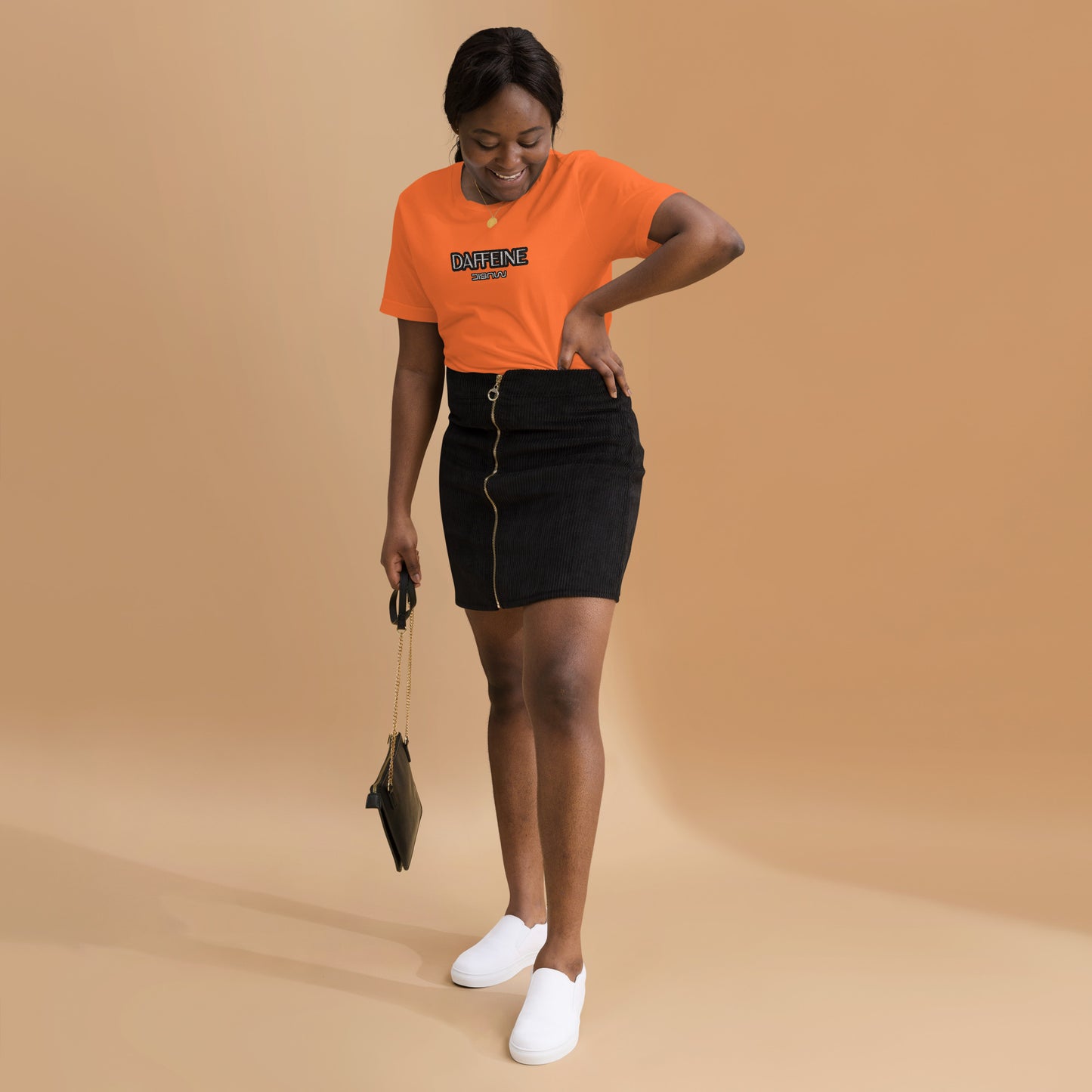 "Daffeine Music" Embroidered Tee