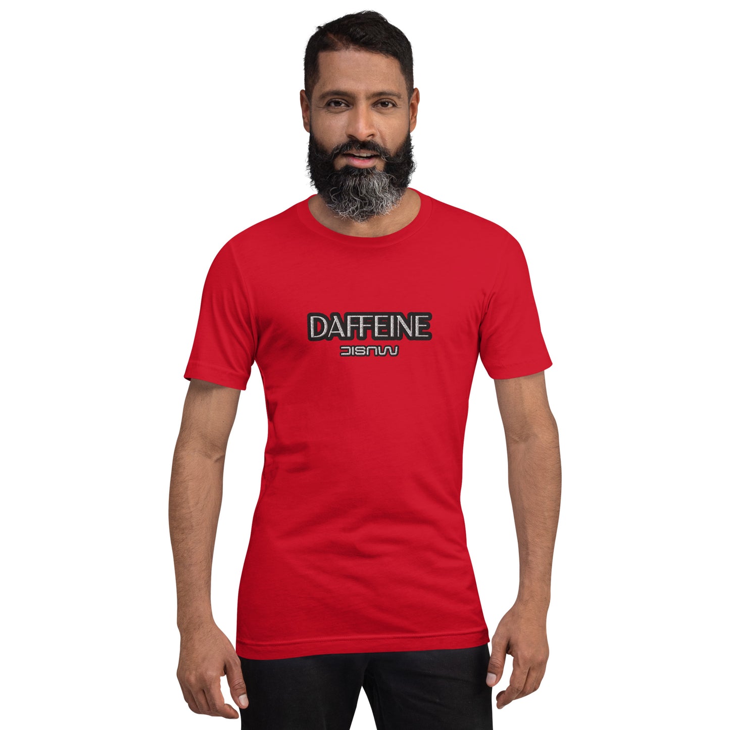 "Daffeine Music" Embroidered Tee