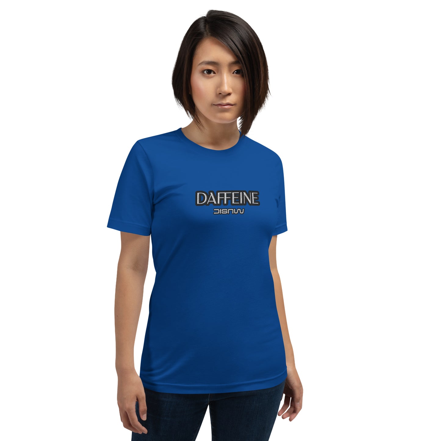 "Daffeine Music" Embroidered Tee