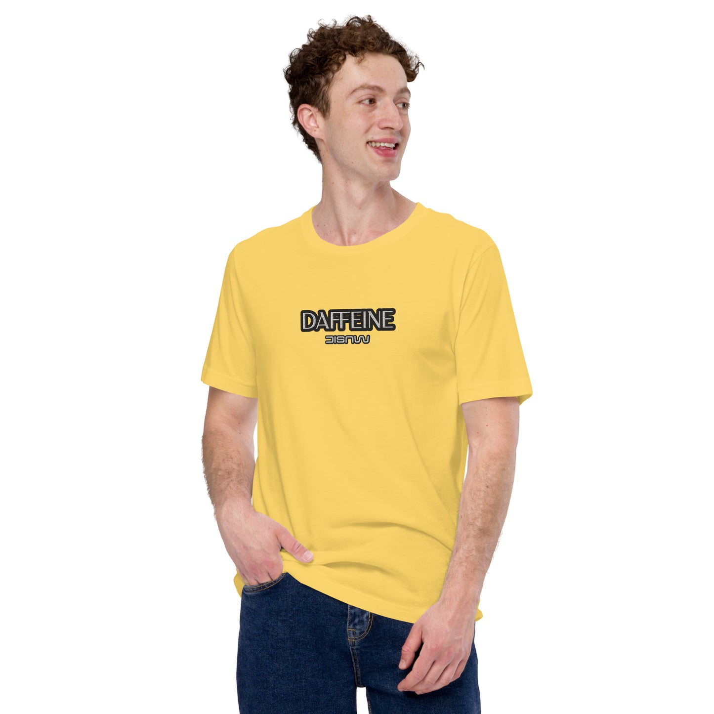 "Daffeine Music" Embroidered Tee