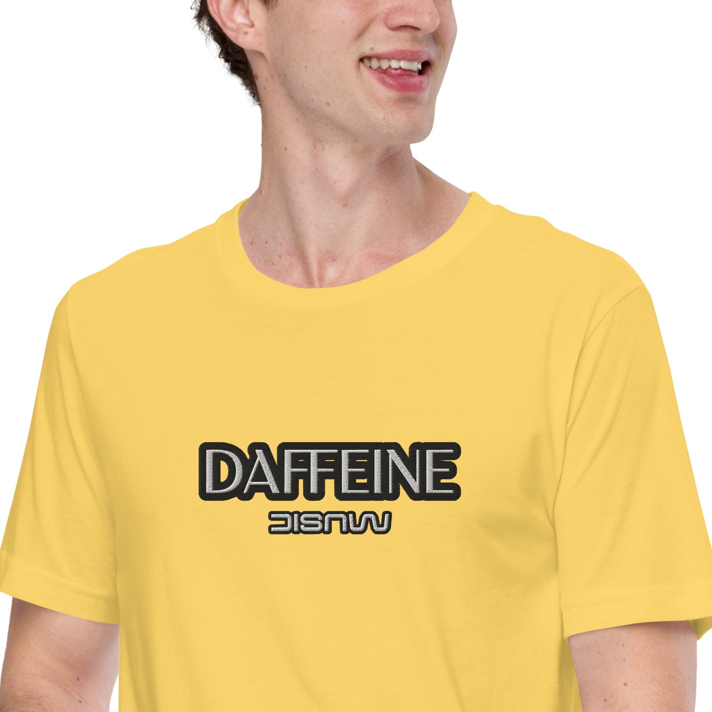 "Daffeine Music" Embroidered Tee