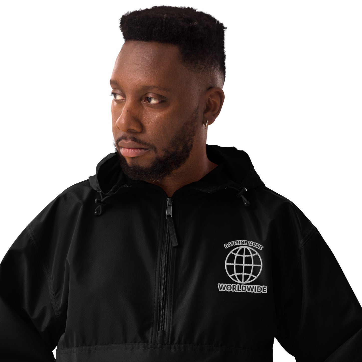 “WORLDWIDE” Embroidered Champion Packable Jacket
