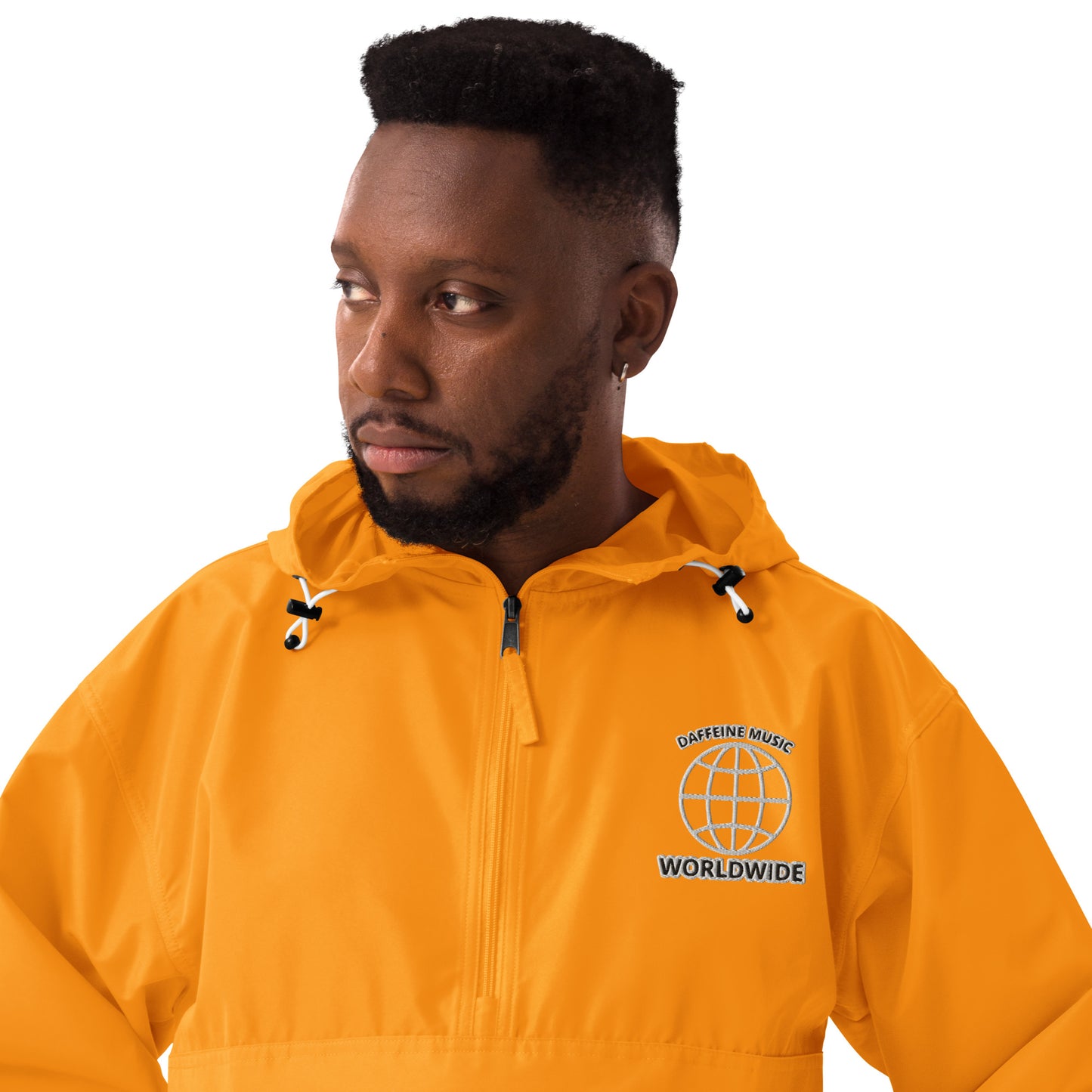 “WORLDWIDE” Embroidered Champion Packable Jacket