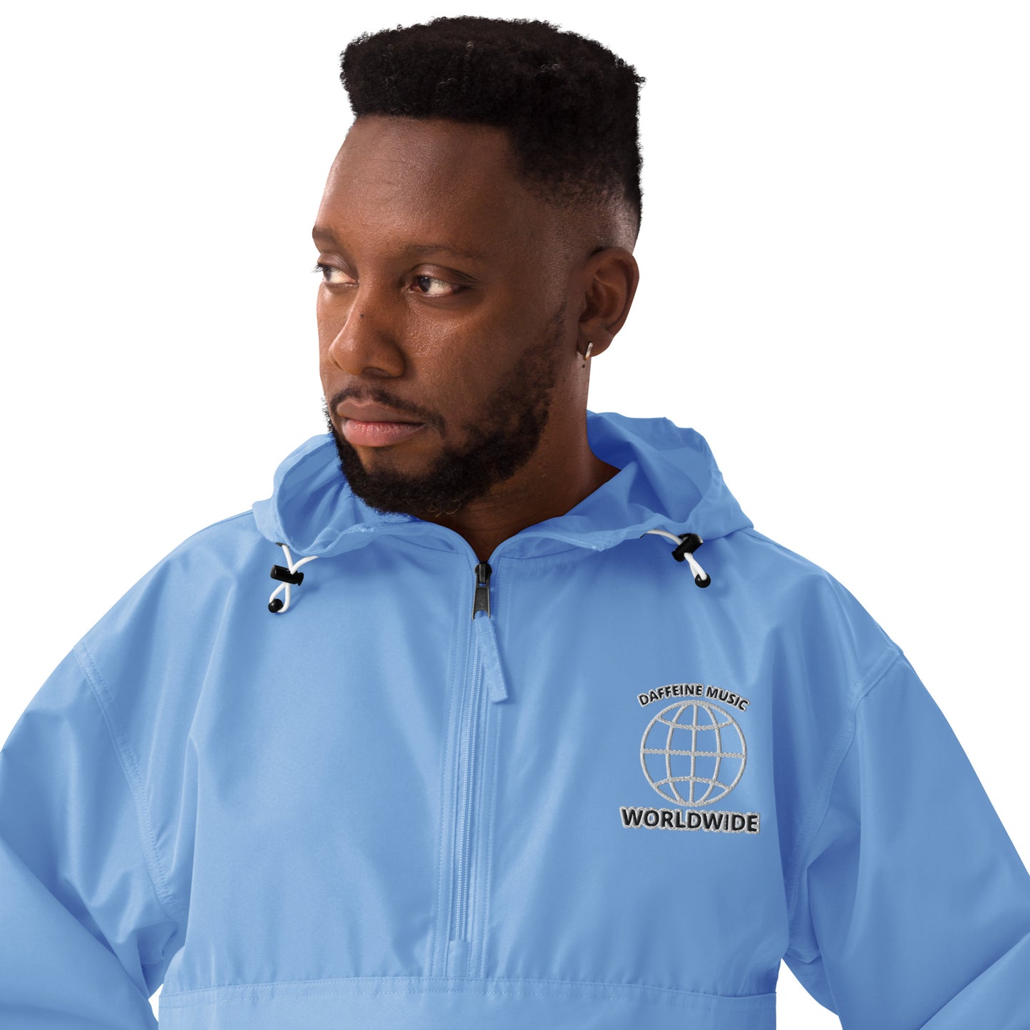 “WORLDWIDE” Embroidered Champion Packable Jacket