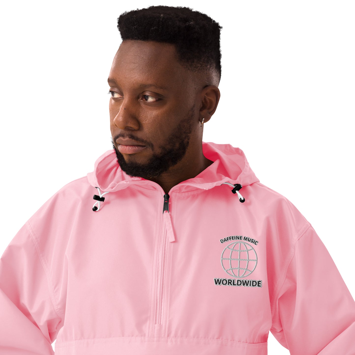 “WORLDWIDE” Embroidered Champion Packable Jacket