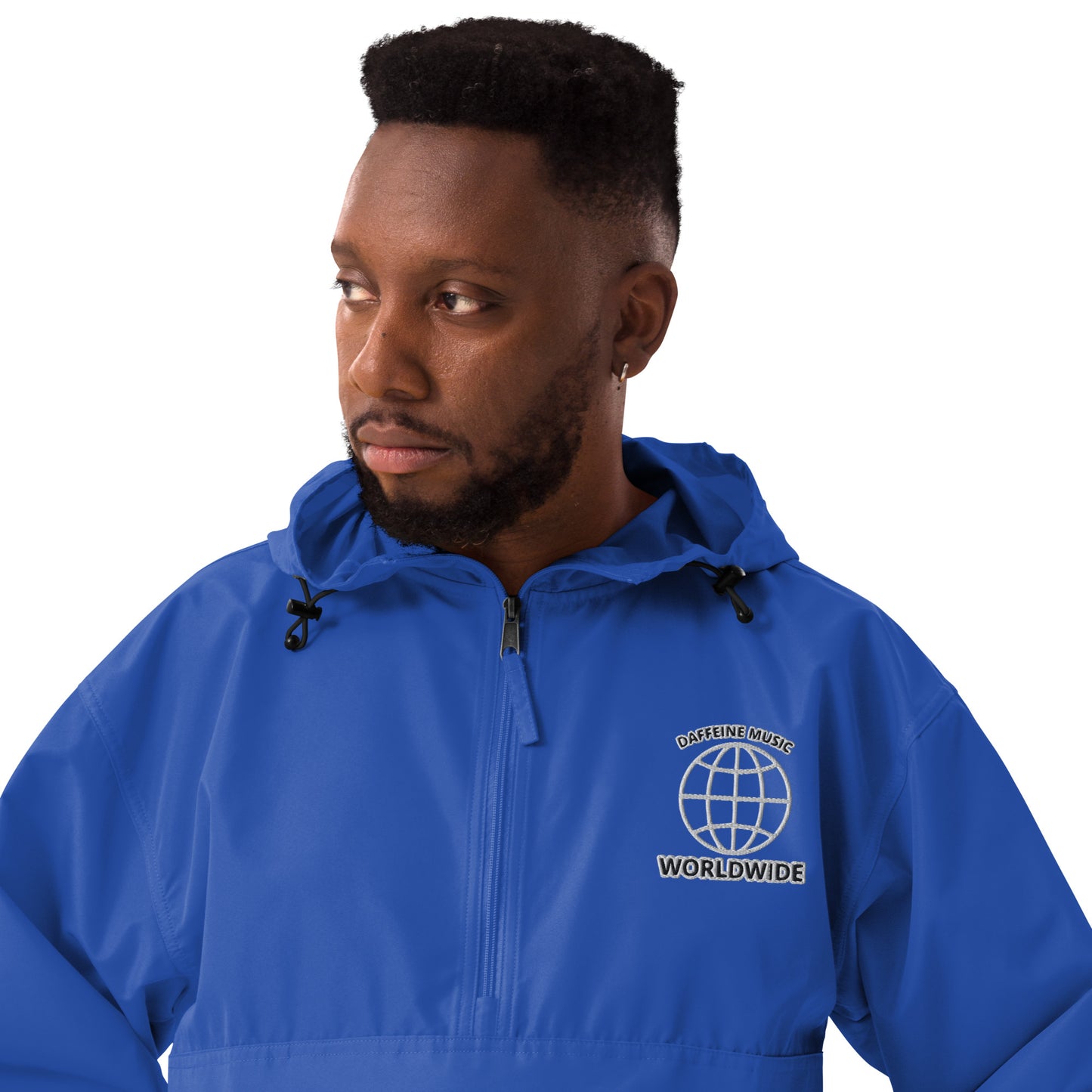 “WORLDWIDE” Embroidered Champion Packable Jacket