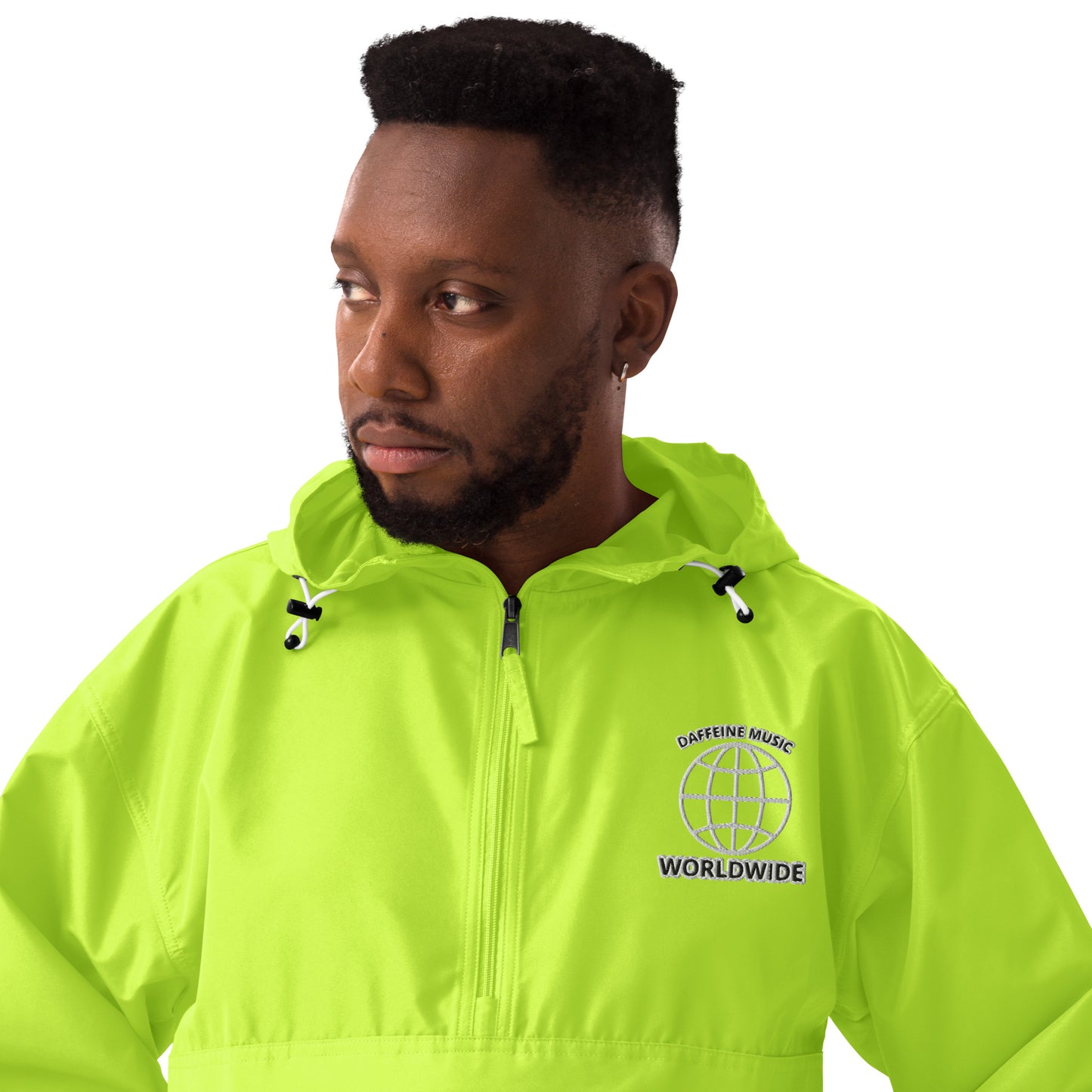 “WORLDWIDE” Embroidered Champion Packable Jacket
