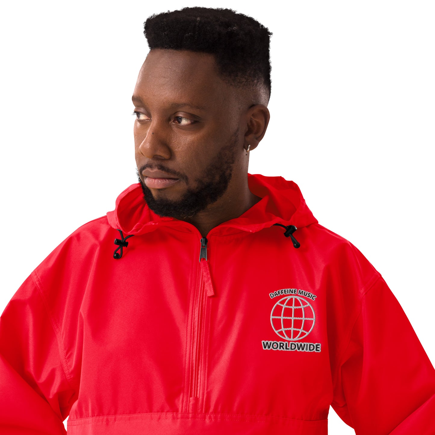 “WORLDWIDE” Embroidered Champion Packable Jacket
