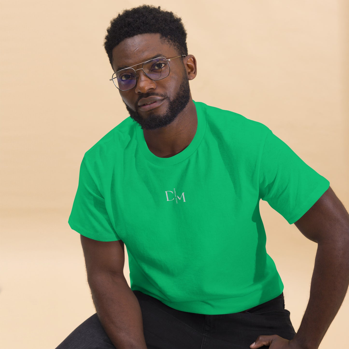 “Daffeine Music” Embroidered Logo Tee