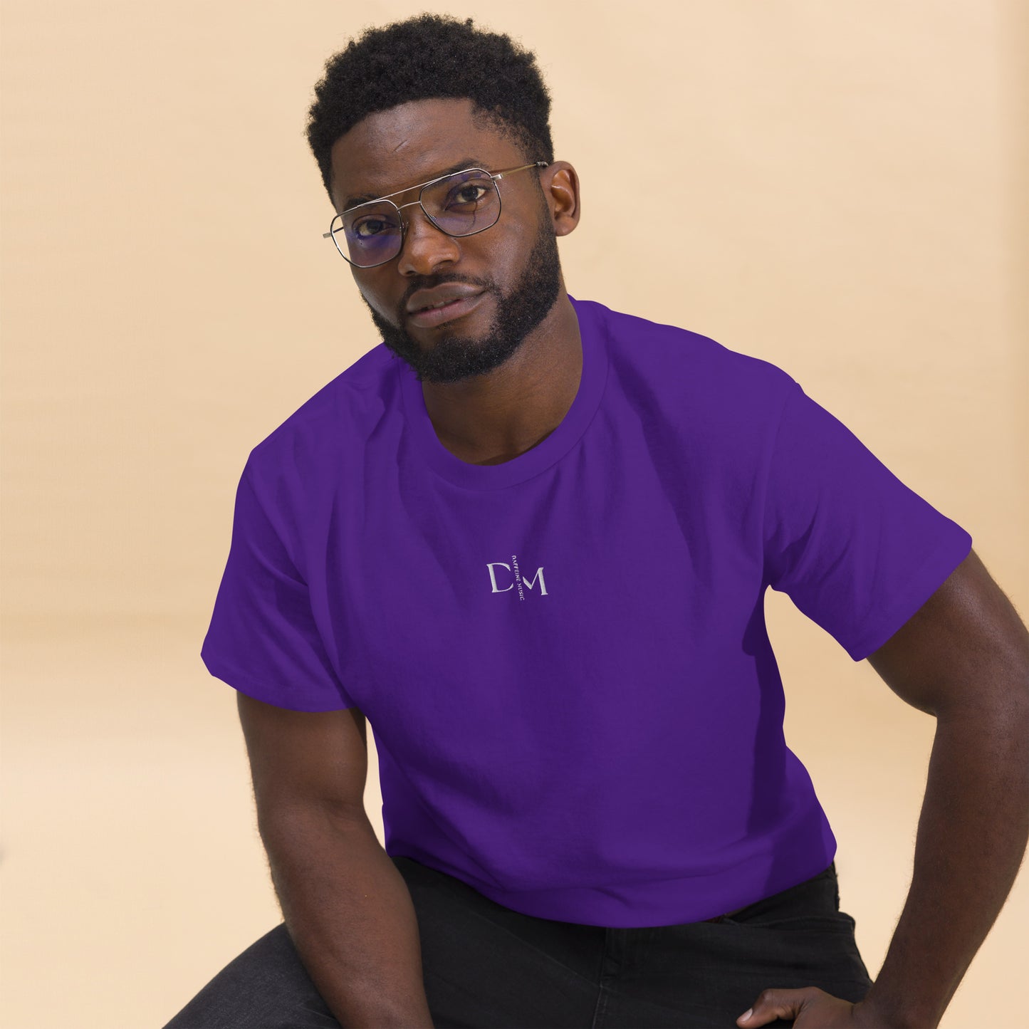 “Daffeine Music” Embroidered Logo Tee