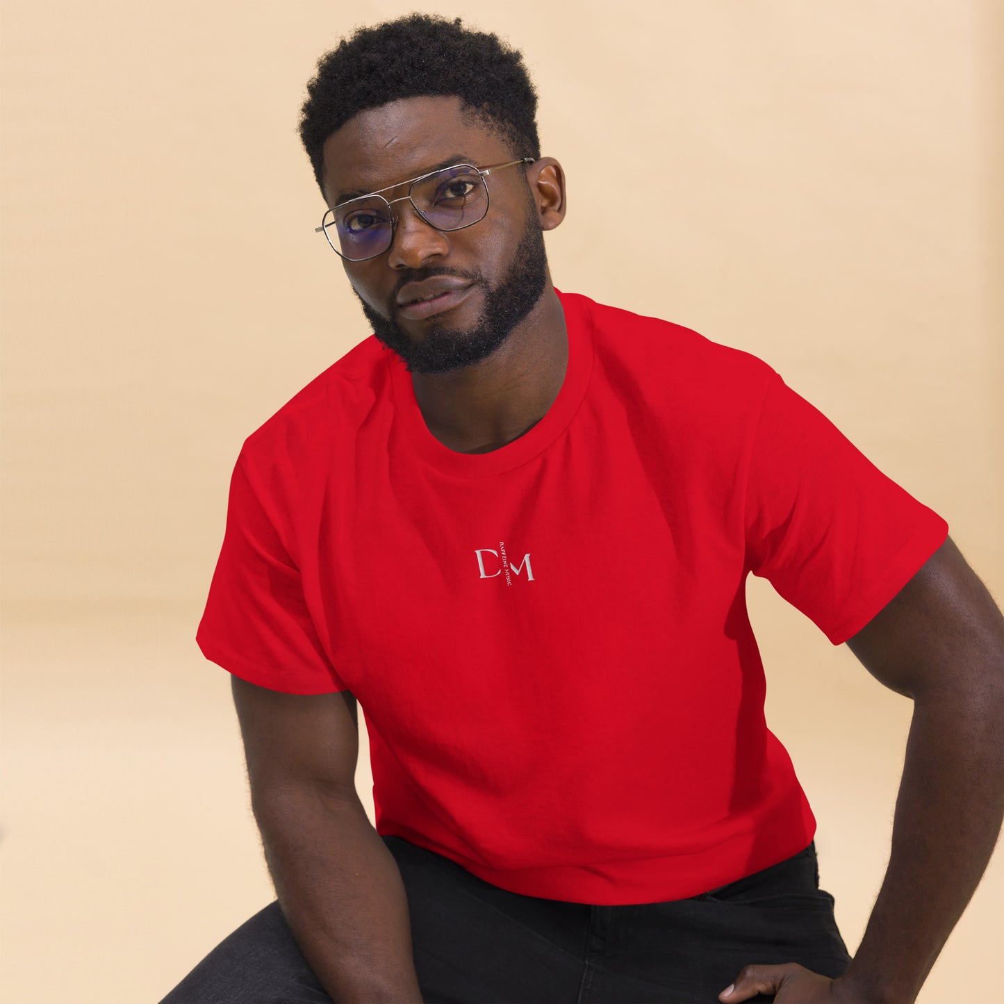 “Daffeine Music” Embroidered Logo Tee