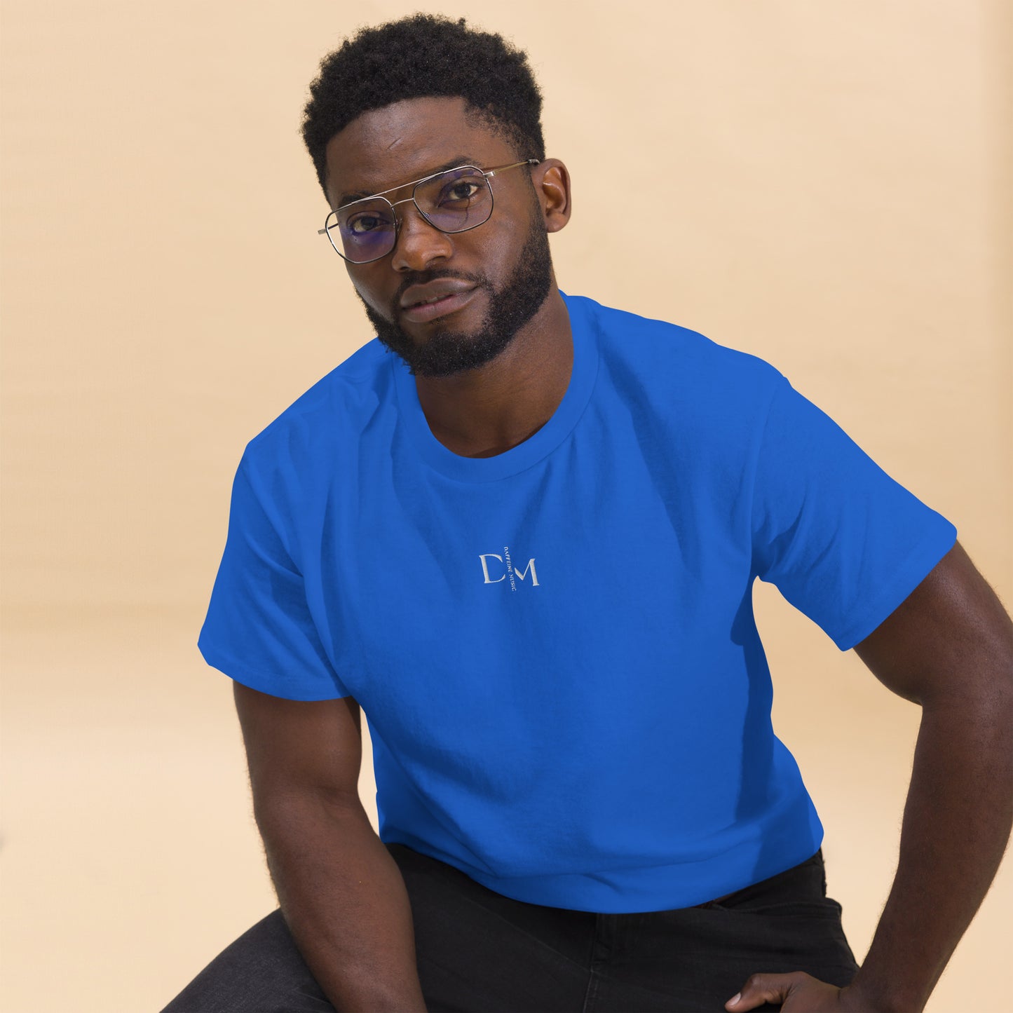 “Daffeine Music” Embroidered Logo Tee