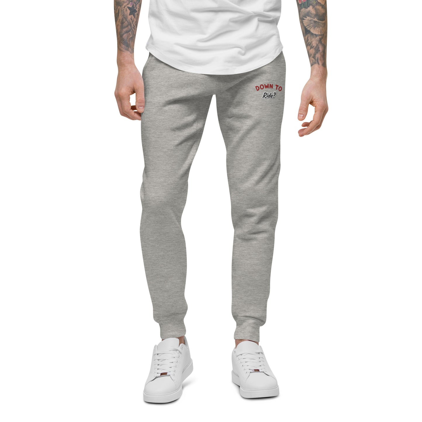"Down To Ride" Embroidered Fleece Sweatpants