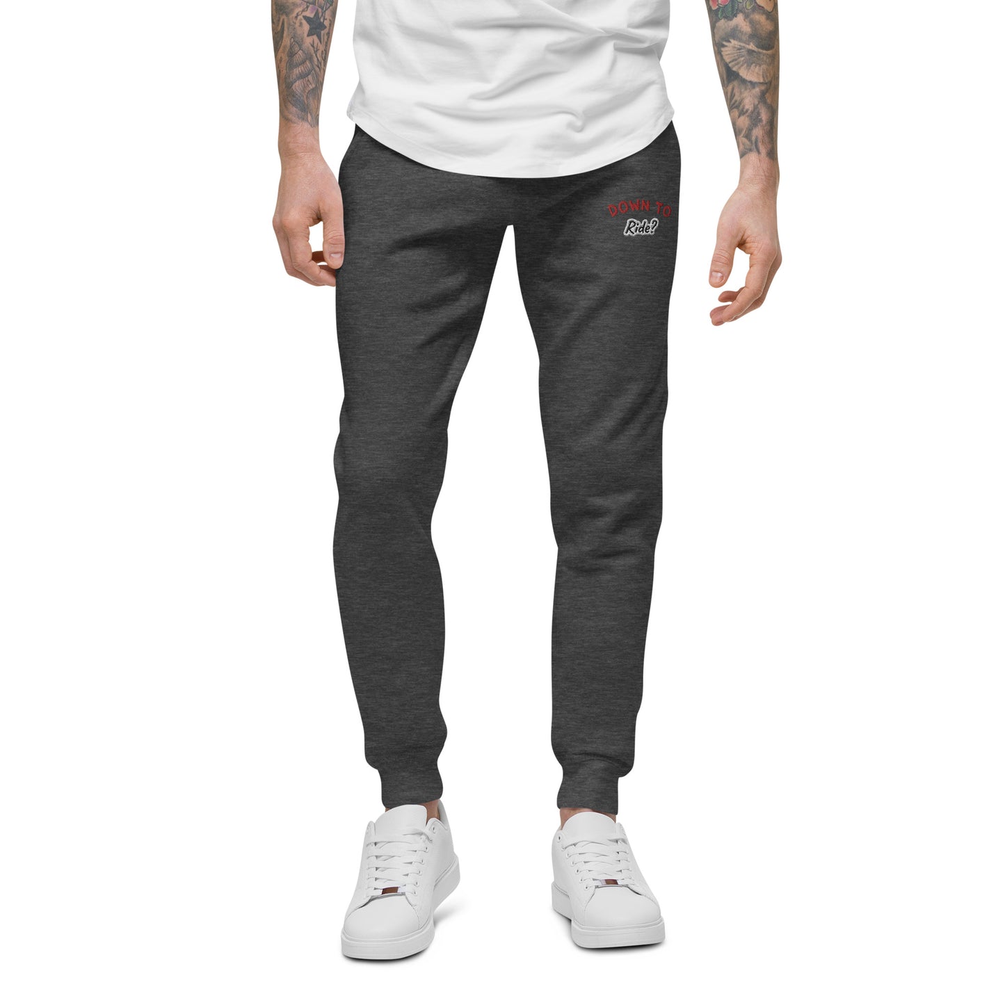 "Down To Ride" Embroidered Fleece Sweatpants