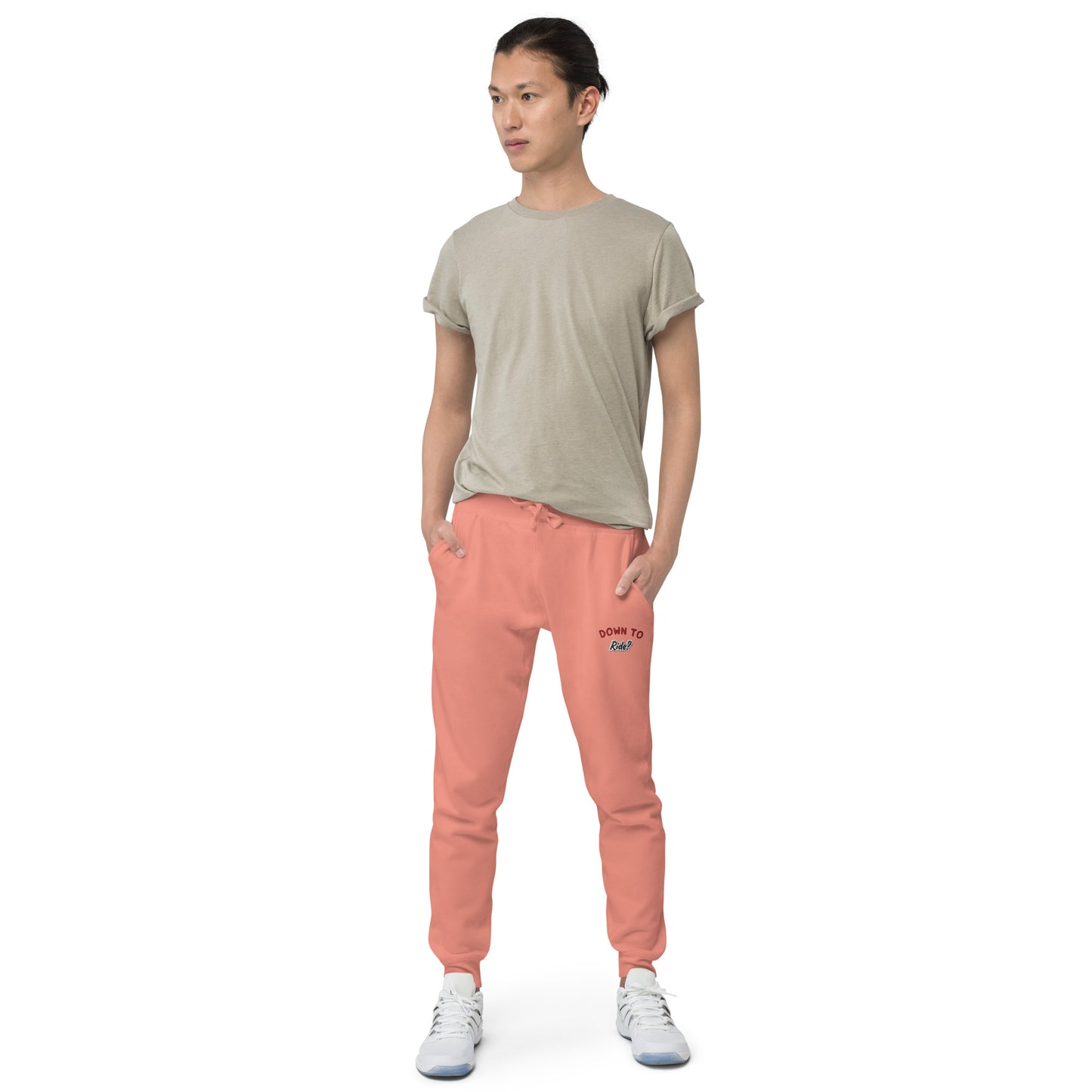 "Down To Ride" Embroidered Fleece Sweatpants