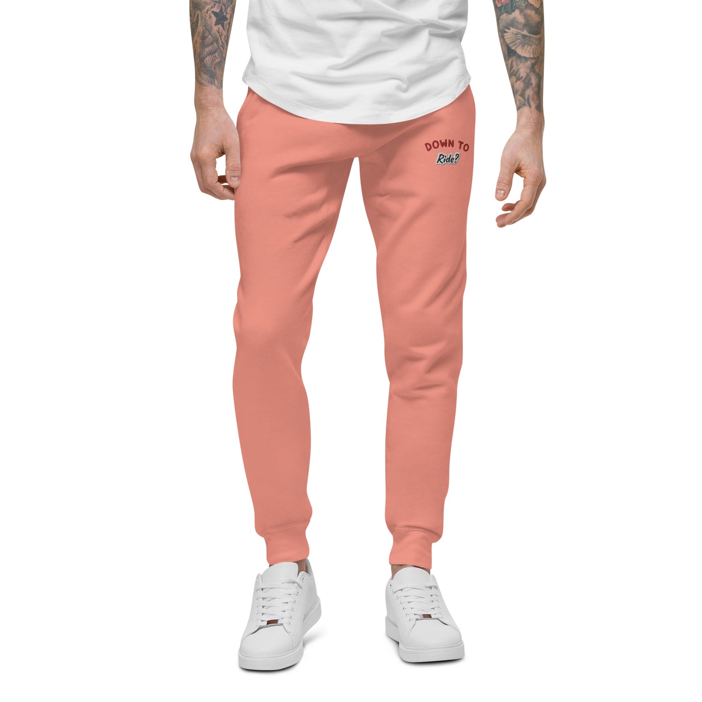 "Down To Ride" Embroidered Fleece Sweatpants