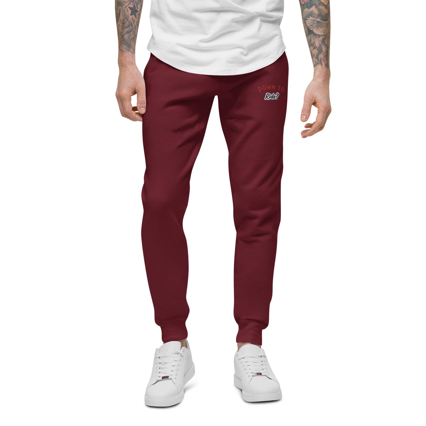 "Down To Ride" Embroidered Fleece Sweatpants