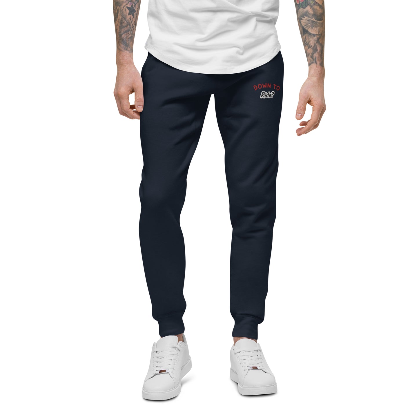 "Down To Ride" Embroidered Fleece Sweatpants