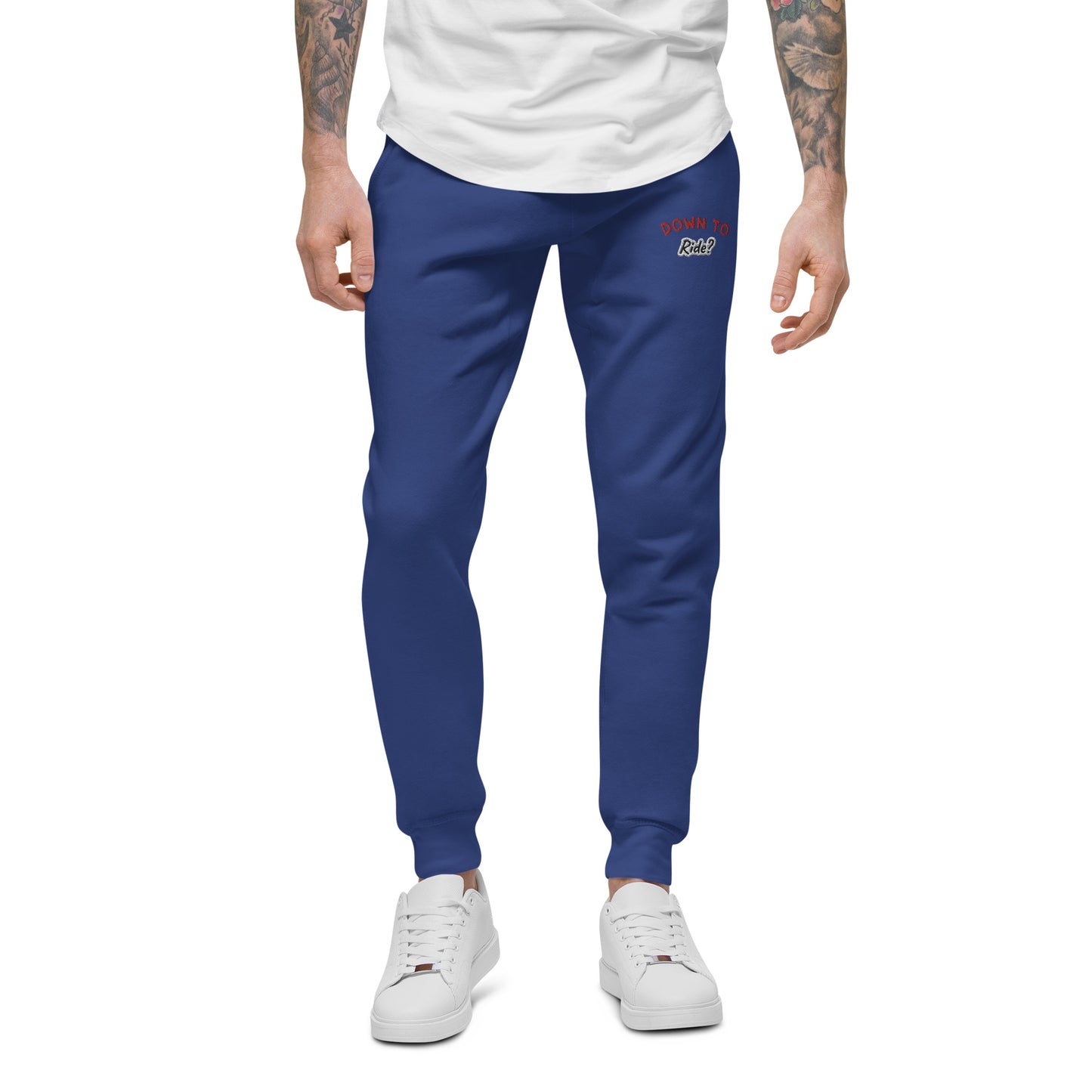 "Down To Ride" Embroidered Fleece Sweatpants