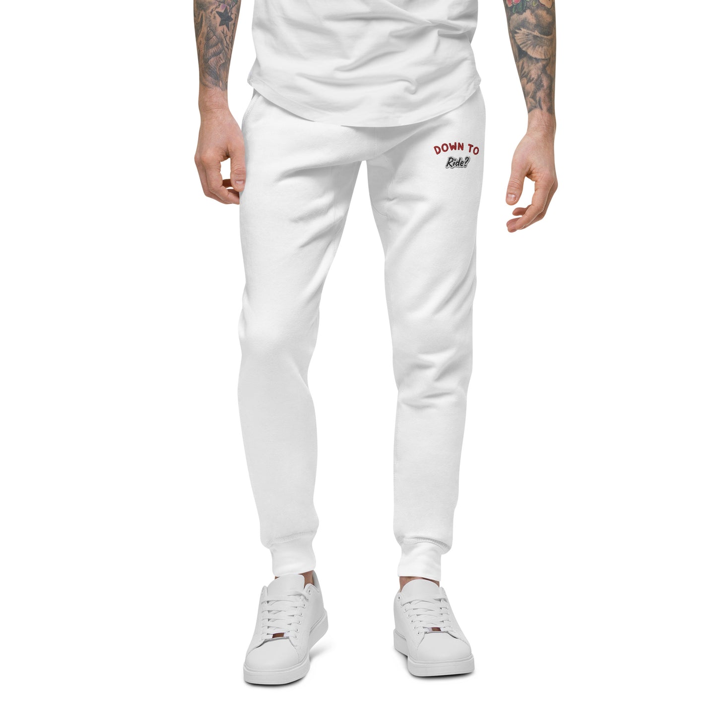 "Down To Ride" Embroidered Fleece Sweatpants