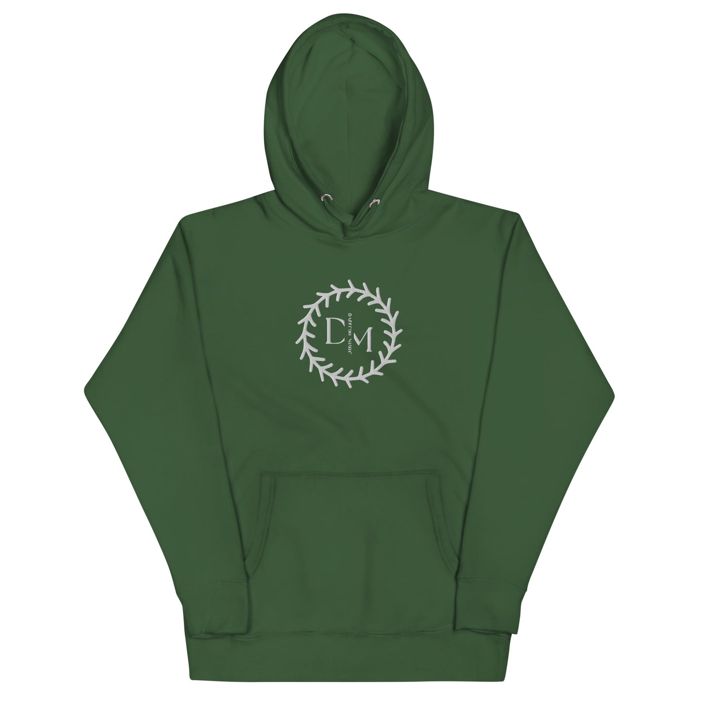 "Daffeine Music" Embroidered Ring Logo Hoodie