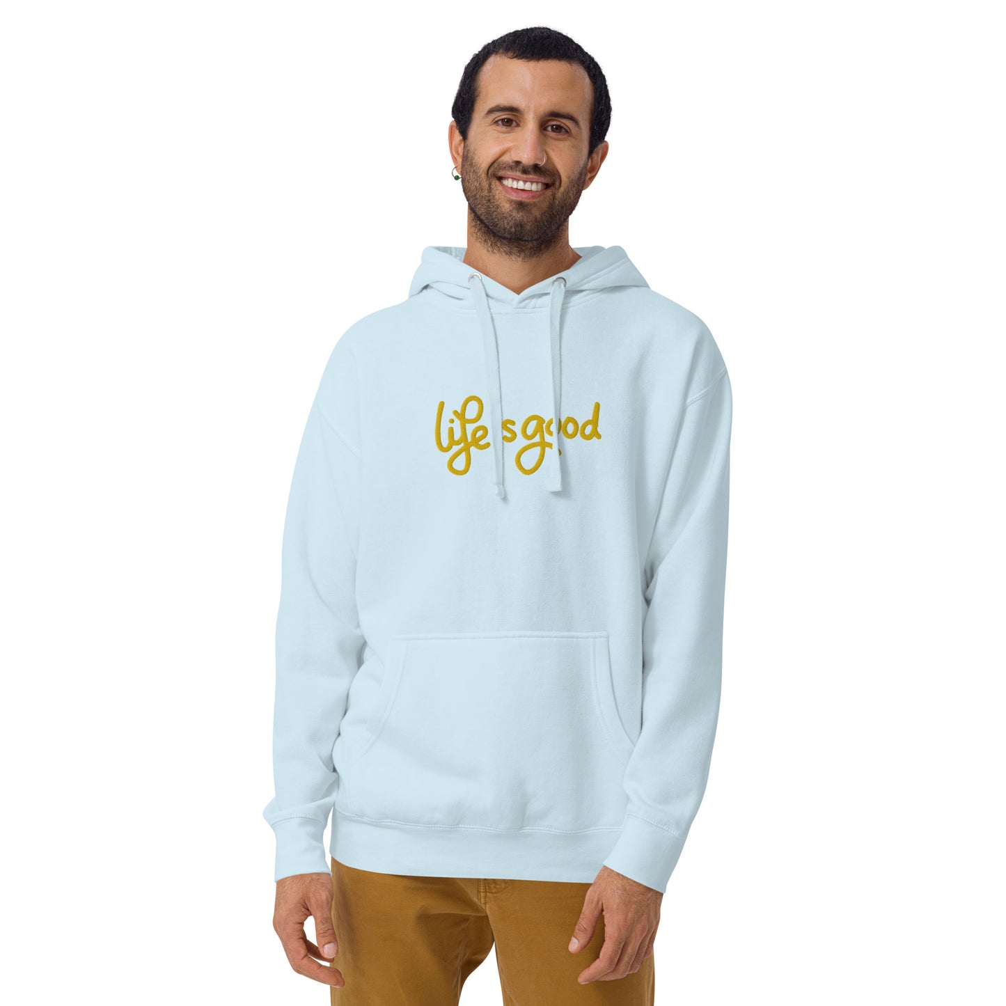 “Life Is Good” Embroidered Hoodie