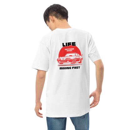 "Life Moving Fast" Retro Car T-shirt (W)