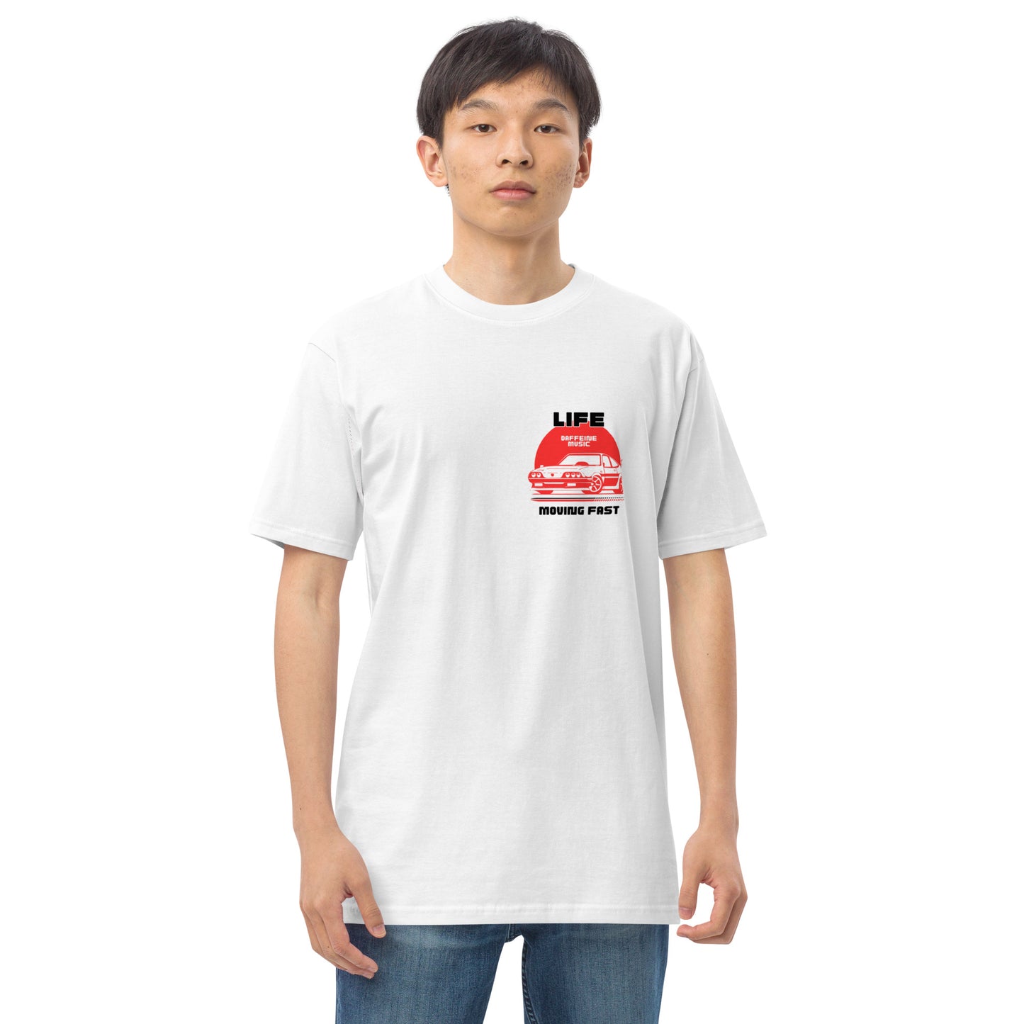 "Life Moving Fast" Retro Car T-shirt (W)