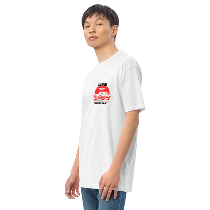 "Life Moving Fast" Retro Car T-shirt (W)